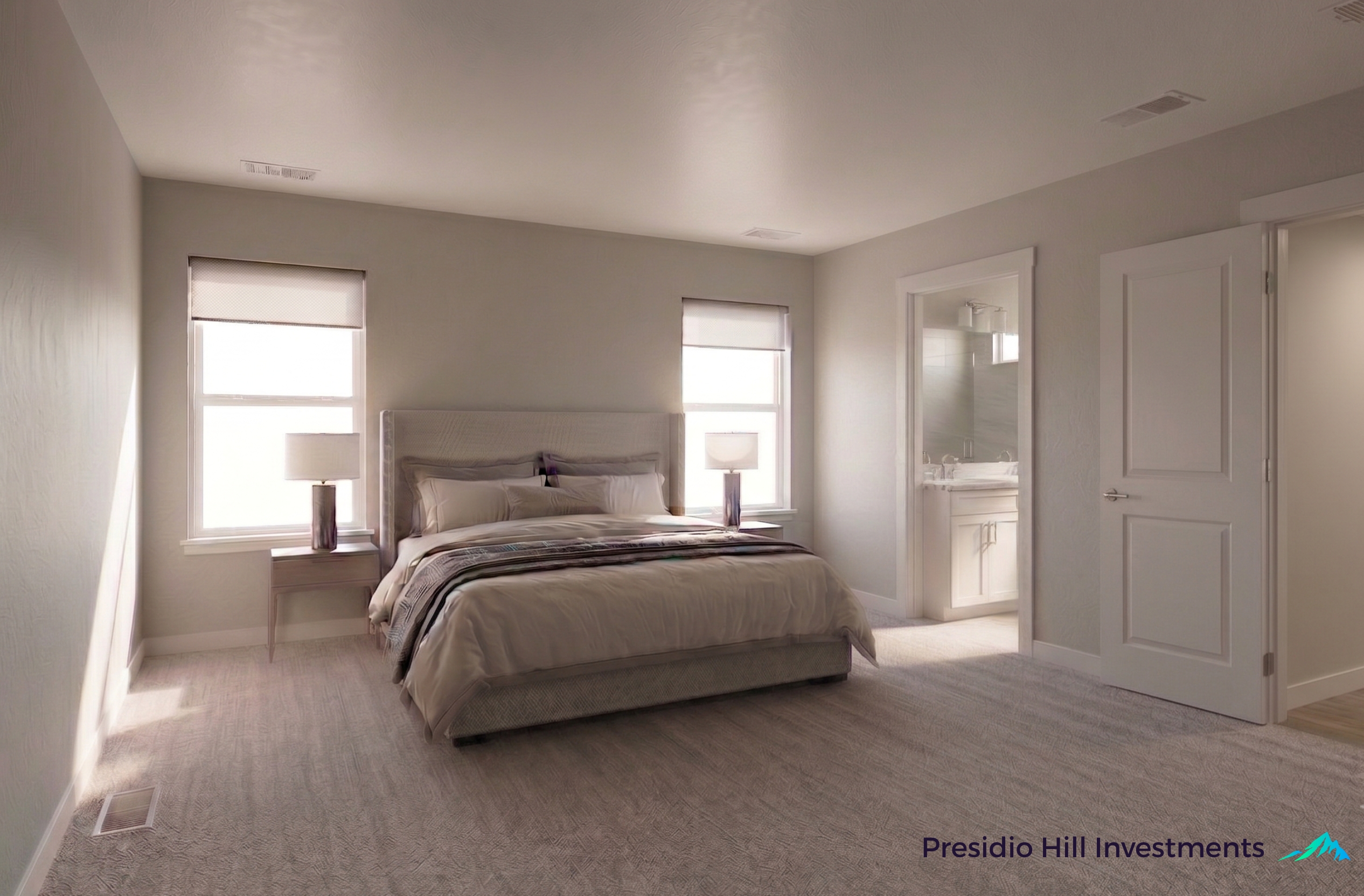 Primary bedroom rendering